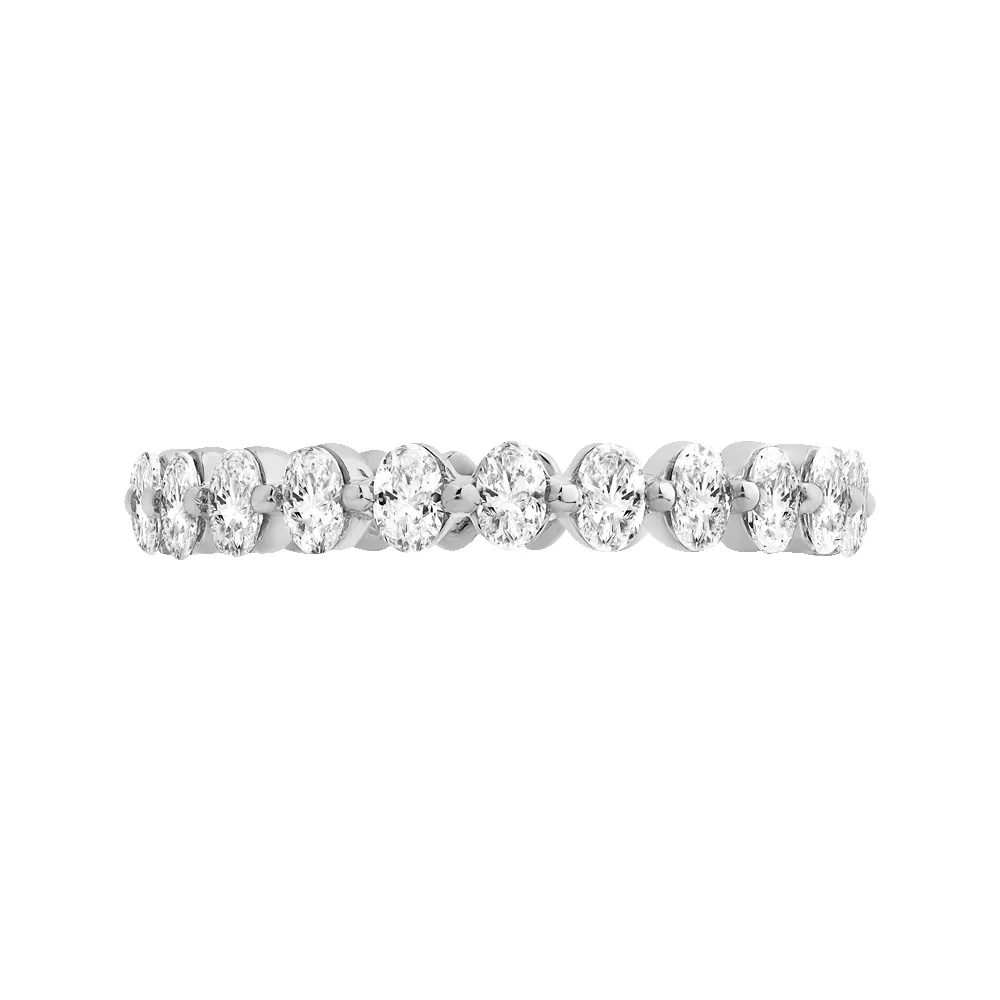 Classic 1 1/2 ctw Oval Single Shared Prong Eternity Band sold by Kirk Kara product image thumbnail 5