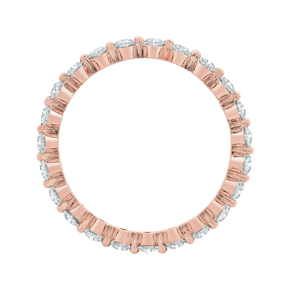 Classic 1 1/2 ctw Oval Single Shared Prong Eternity Band sold by Kirk Kara product image thumbnail 4