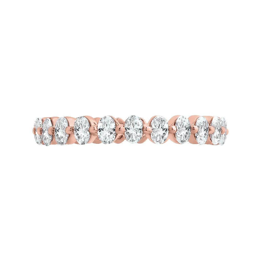 Classic 1 1/2 ctw Oval Single Shared Prong Eternity Band sold by Kirk Kara