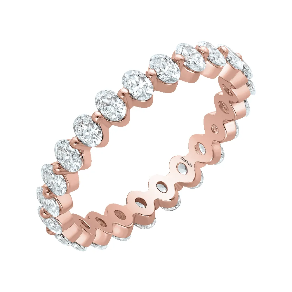 Classic 1 1/2 ctw Oval Single Shared Prong Eternity Band sold by Kirk Kara product image thumbnail 2