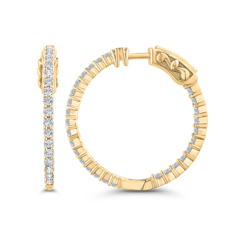 Classic Lab Grown Diamond Hoop Earrings sold by Kirk Kara