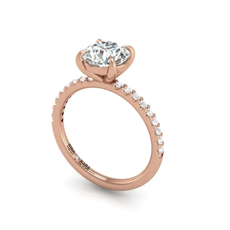 Preset Diamond Solitaire Round Lab Diamond Engagement Ring sold by Kirk Kara product image thumbnail 5