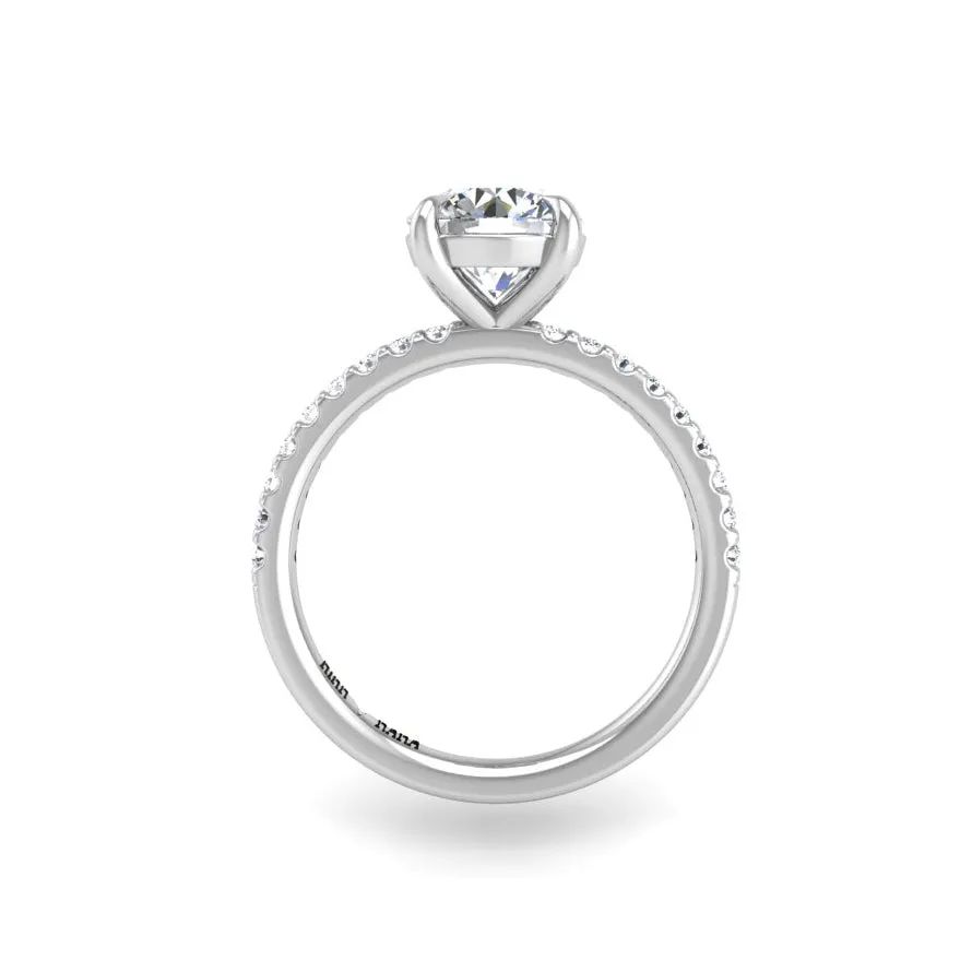 Preset Diamond Solitaire Round Lab Diamond Engagement Ring sold by Kirk Kara product image thumbnail 3
