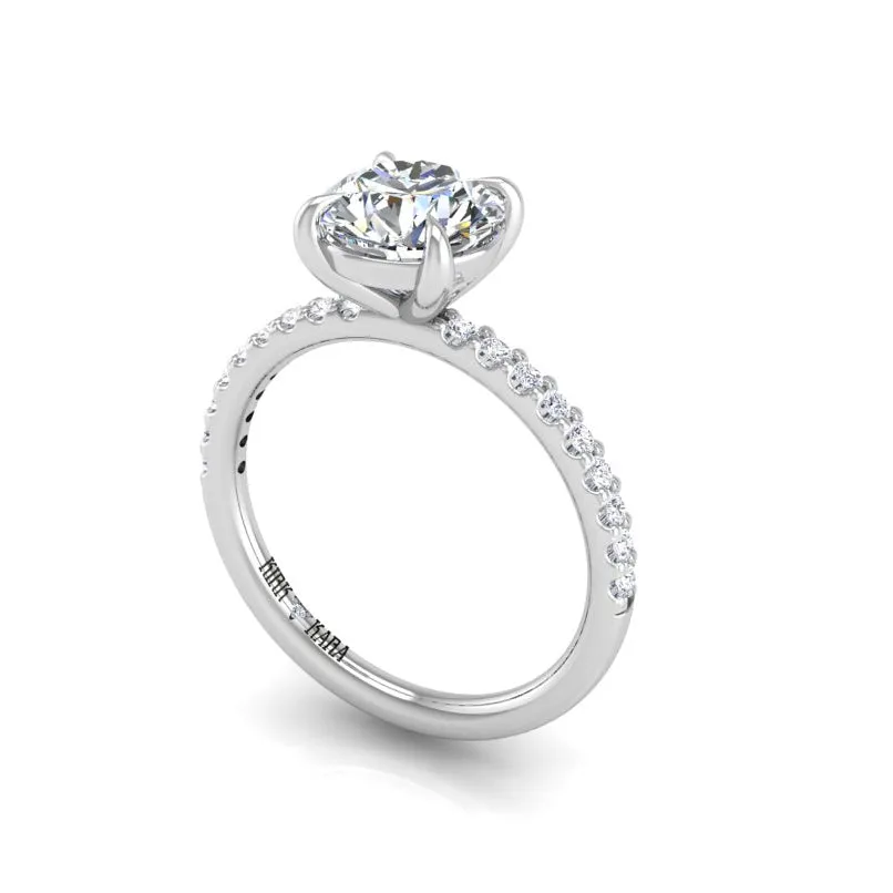 Preset Diamond Solitaire Round Lab Diamond Engagement Ring sold by Kirk Kara product image thumbnail 2