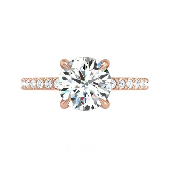 Preset Diamond Solitaire Round Lab Diamond Engagement Ring sold by Kirk Kara product image thumbnail 4