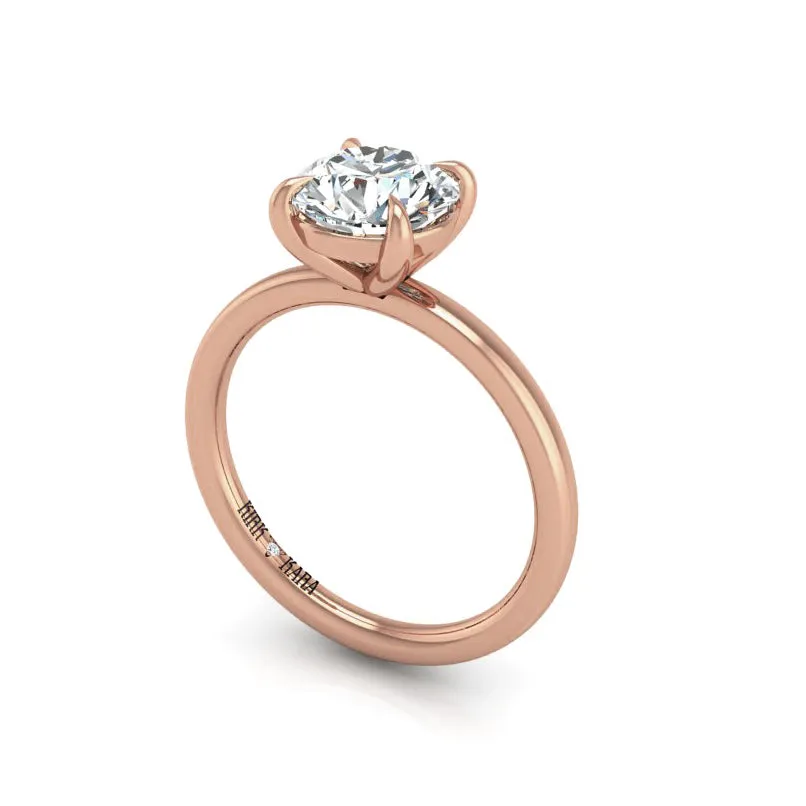 Preset Solitaire Round Lab Diamond Engagement Ring sold by Kirk Kara product image thumbnail 2