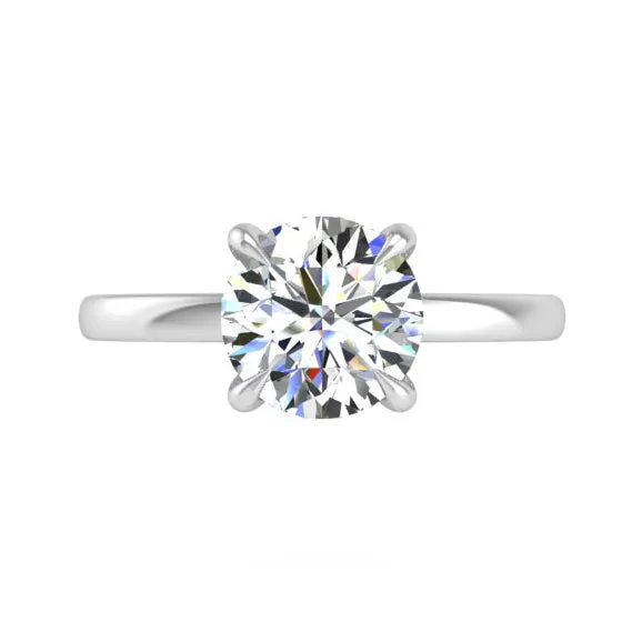 Preset Solitaire Round Lab Diamond Engagement Ring sold by Kirk Kara product image thumbnail 4
