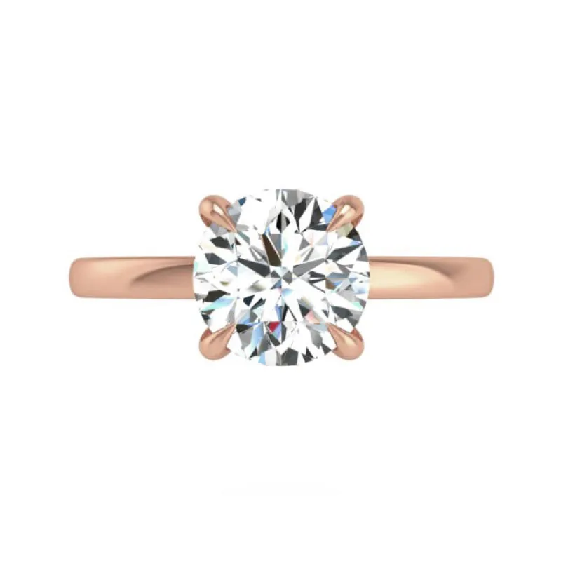 Preset Solitaire Round Lab Diamond Engagement Ring sold by Kirk Kara