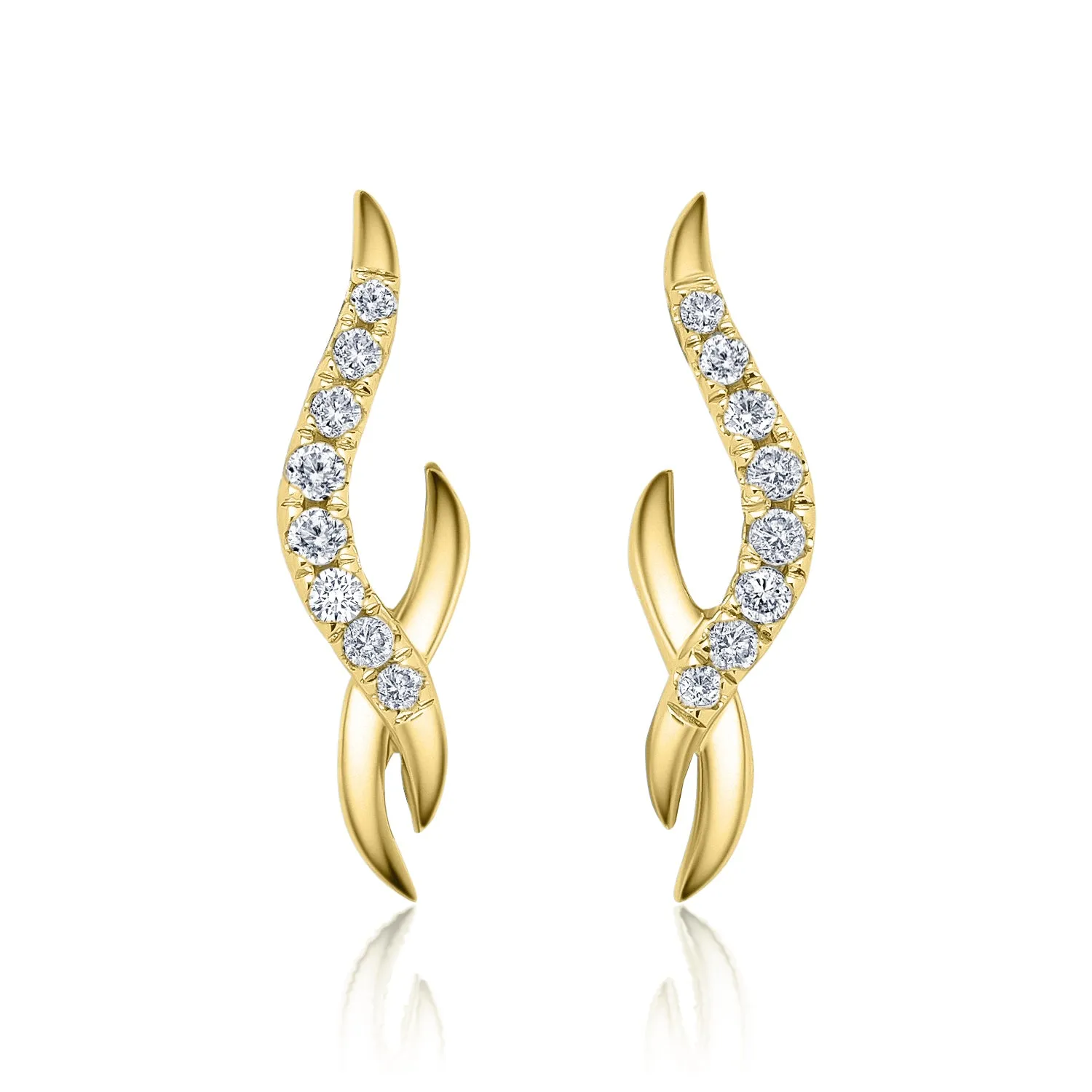 Elegant Diamond Twist Earring Studs sold by Kirk Kara product image thumbnail 5