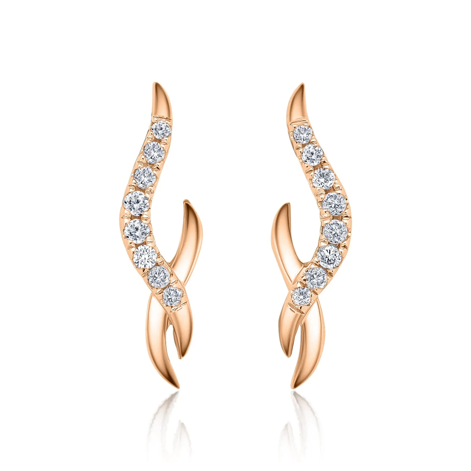 Elegant Diamond Twist Earring Studs sold by Kirk Kara product image thumbnail 3