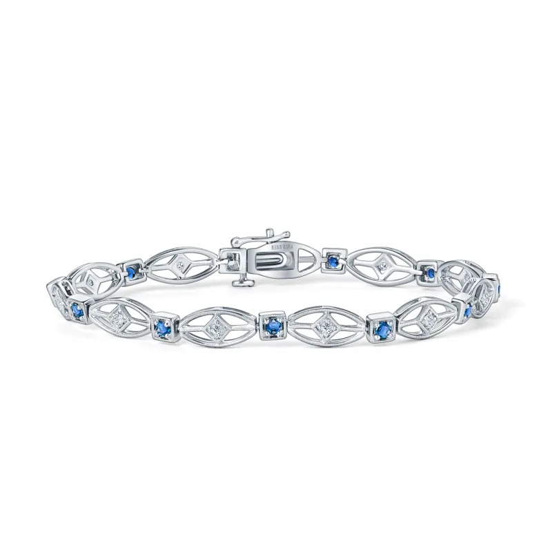 Art Deco Diamond & Sapphire Bracelet sold by Kirk Kara