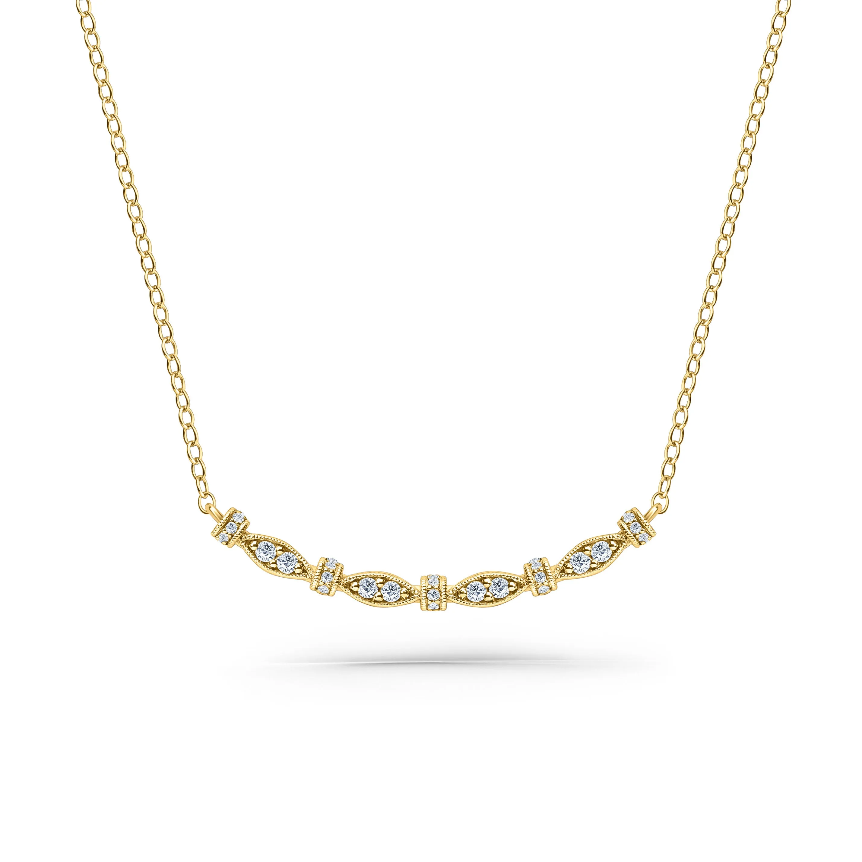 Diamond Designer Geometric Bar Necklace sold by Kirk Kara product image thumbnail 5