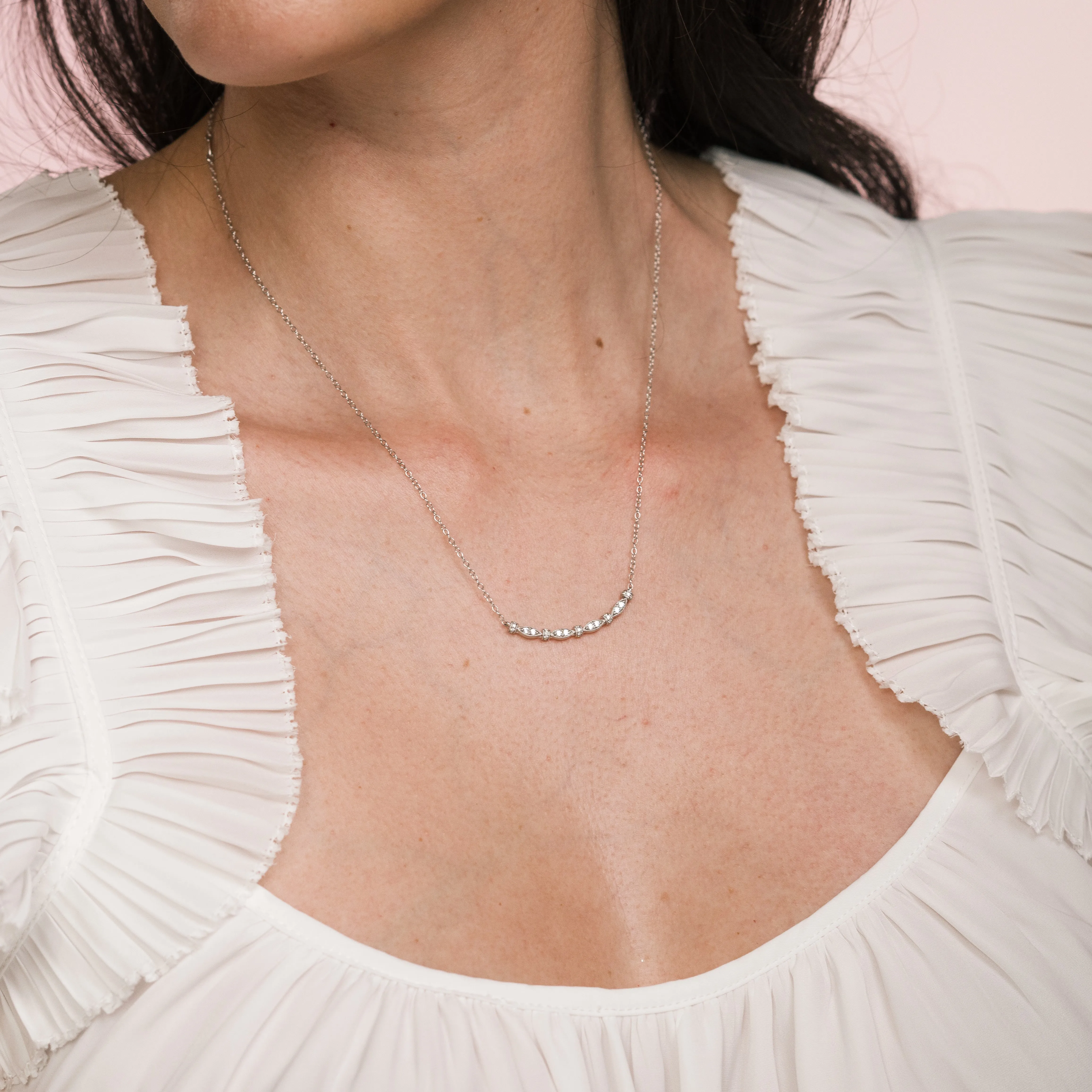 Diamond Designer Geometric Bar Necklace sold by Kirk Kara product image thumbnail 2