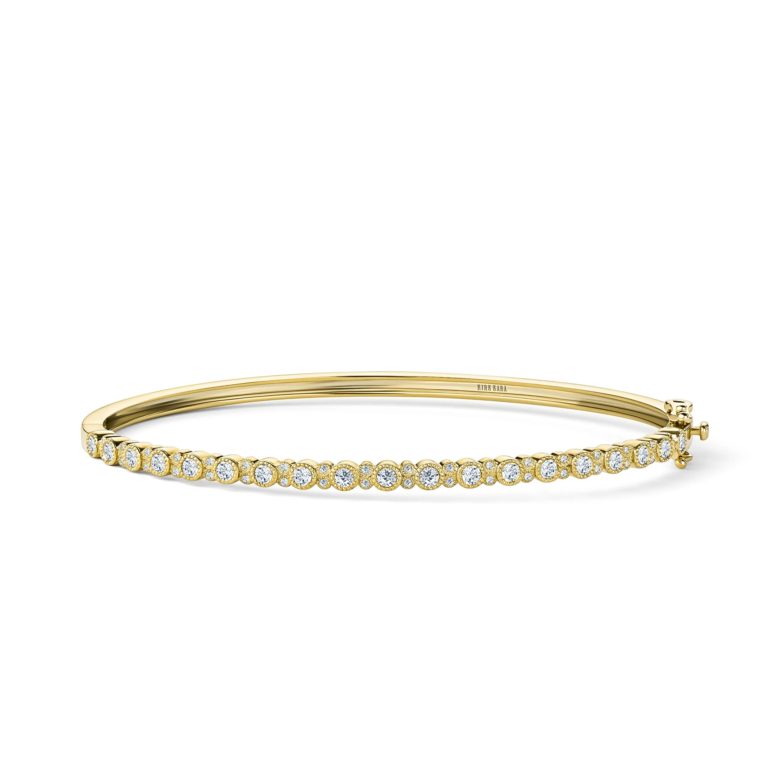 Round Diamond Milgrain Bangle Bracelet sold by Kirk Kara