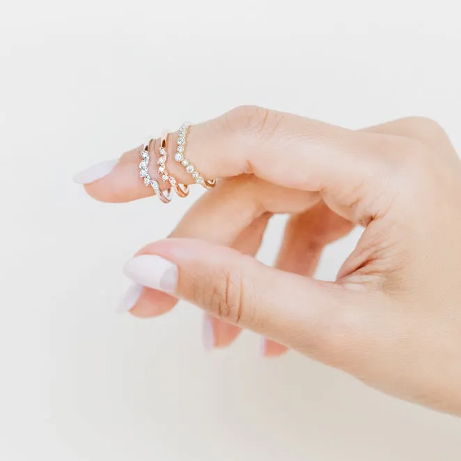 White Diamond Leaf Wedding Band sold by Kirk Kara product image thumbnail 2