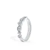 White Floral Clover Diamond Wedding Band sold by Kirk Kara