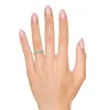 White Floral Clover Diamond Wedding Band sold by Kirk Kara