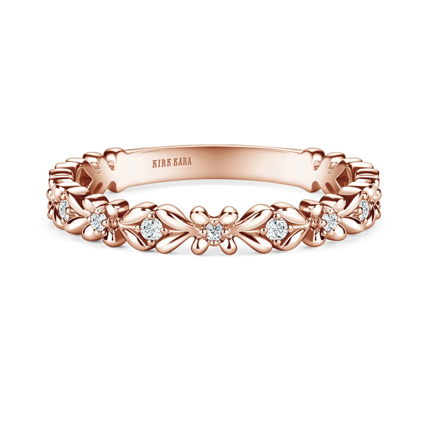 Floral Inspired Diamond Wedding Band sold by Kirk Kara product image thumbnail 2