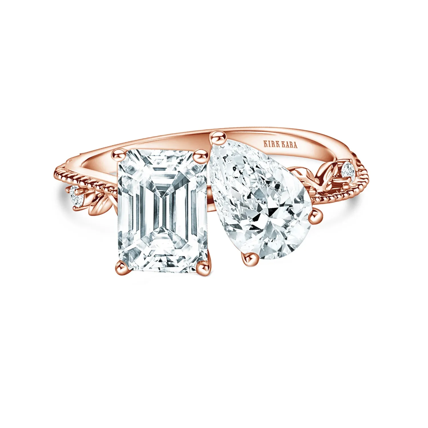 Floral Moi et Toi Diamond Engagement Ring sold by Kirk Kara product image thumbnail 4