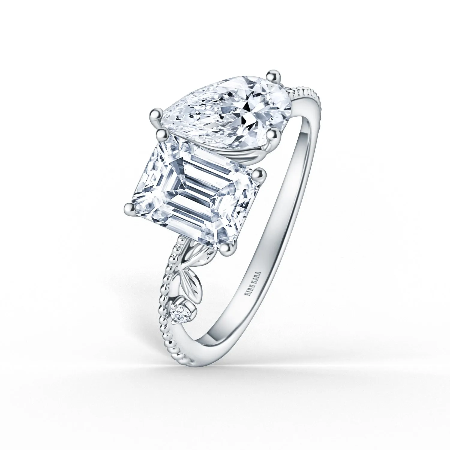 Floral Moi et Toi Diamond Engagement Ring sold by Kirk Kara product image thumbnail 3