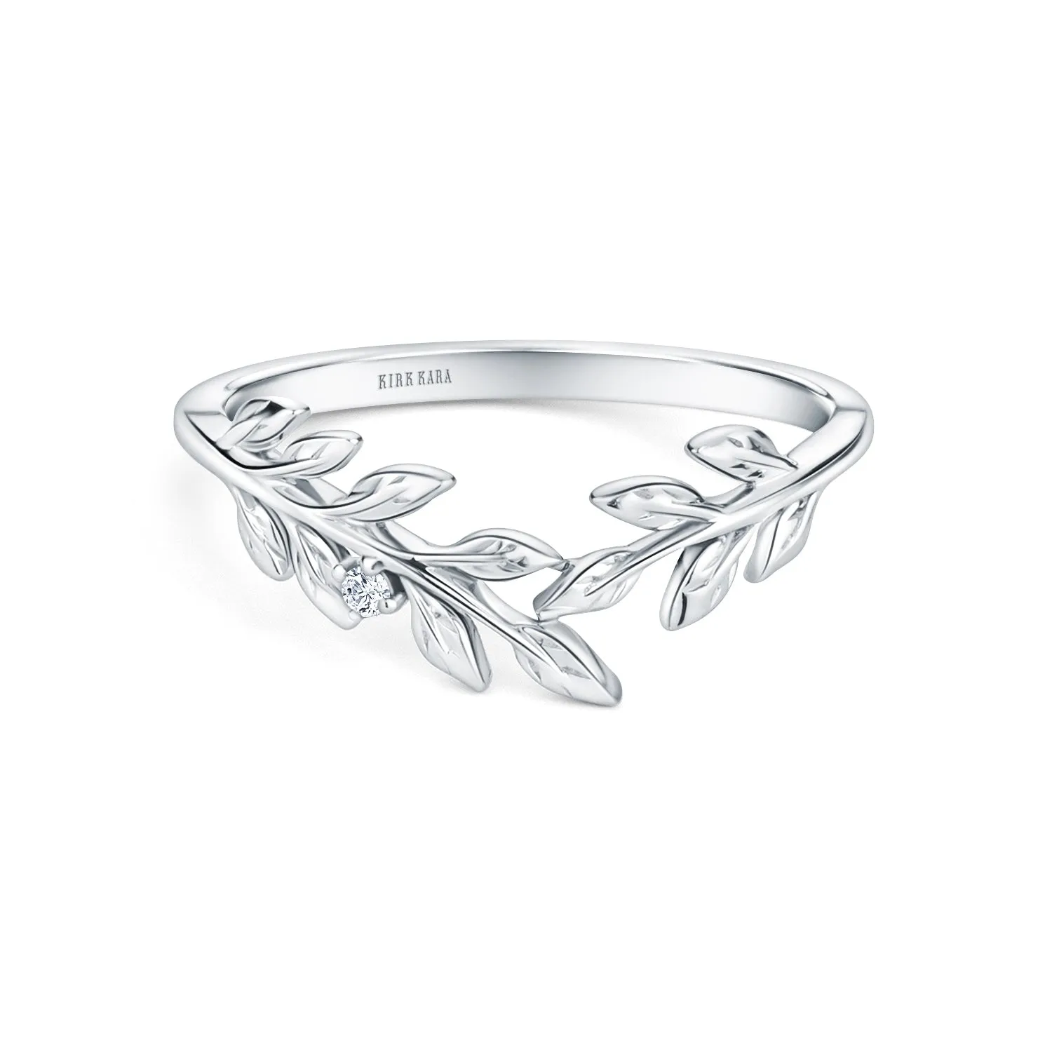 Floral Leaf Inspired Fashion Wedding Band sold by Kirk Kara