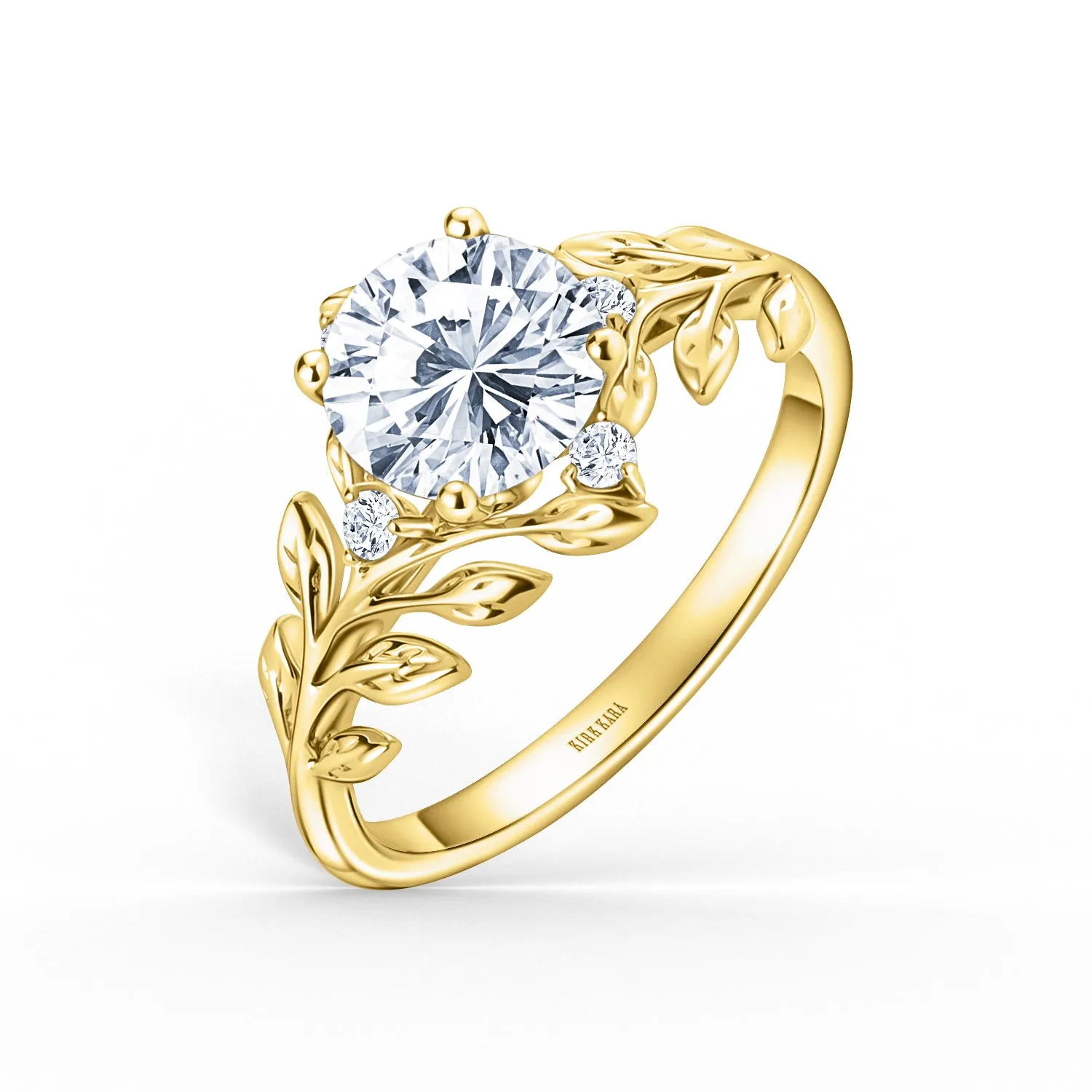 Floral Leaf Inspired Bypass Engagement Ring sold by Kirk Kara product image thumbnail 4