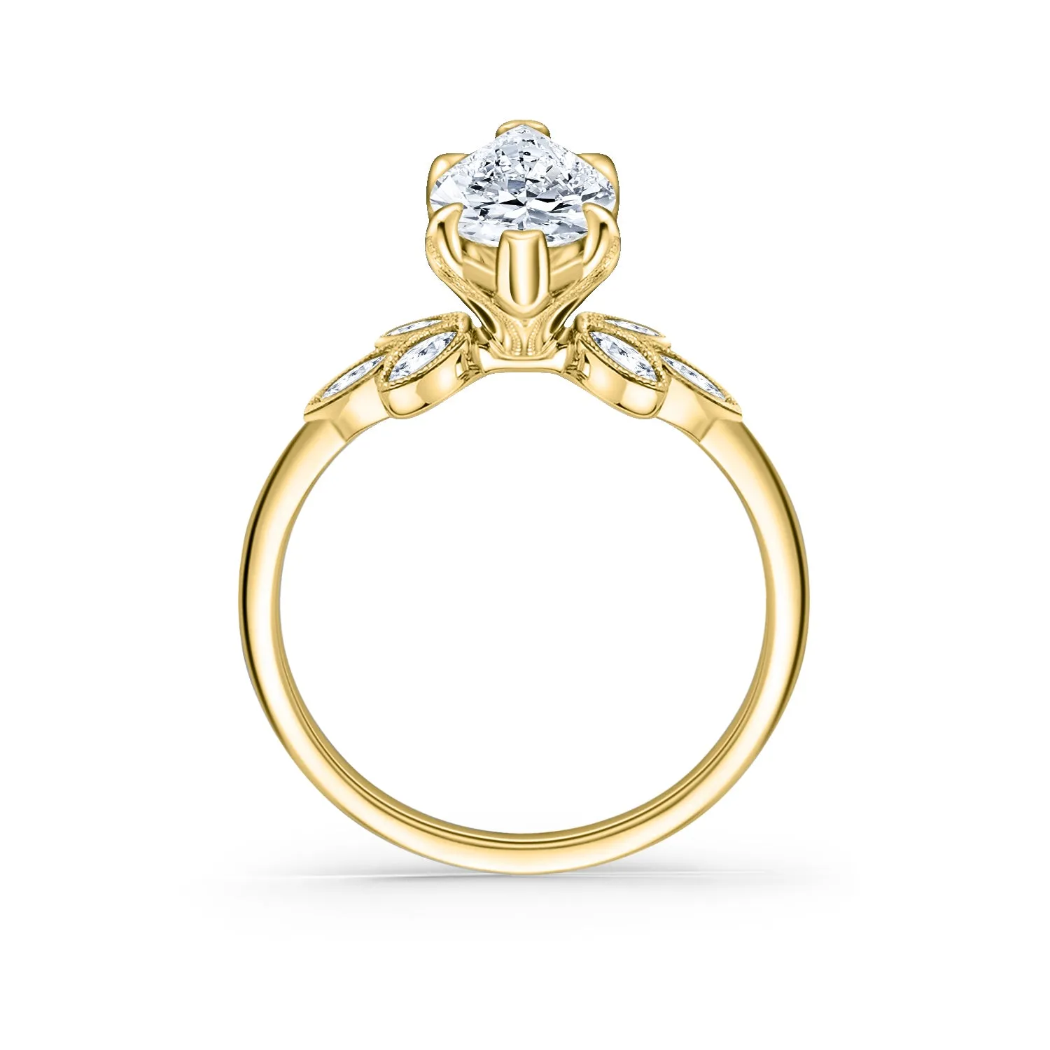 Floral Marquise Boho Diamond Engagement Ring sold by Kirk Kara product image thumbnail 4