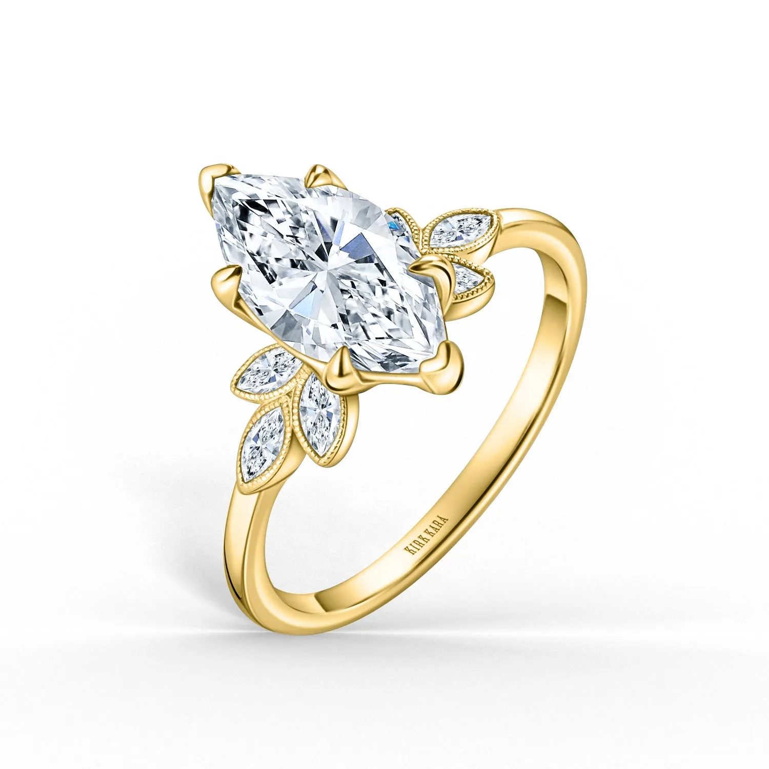 Floral Marquise Boho Diamond Engagement Ring sold by Kirk Kara product image thumbnail 3