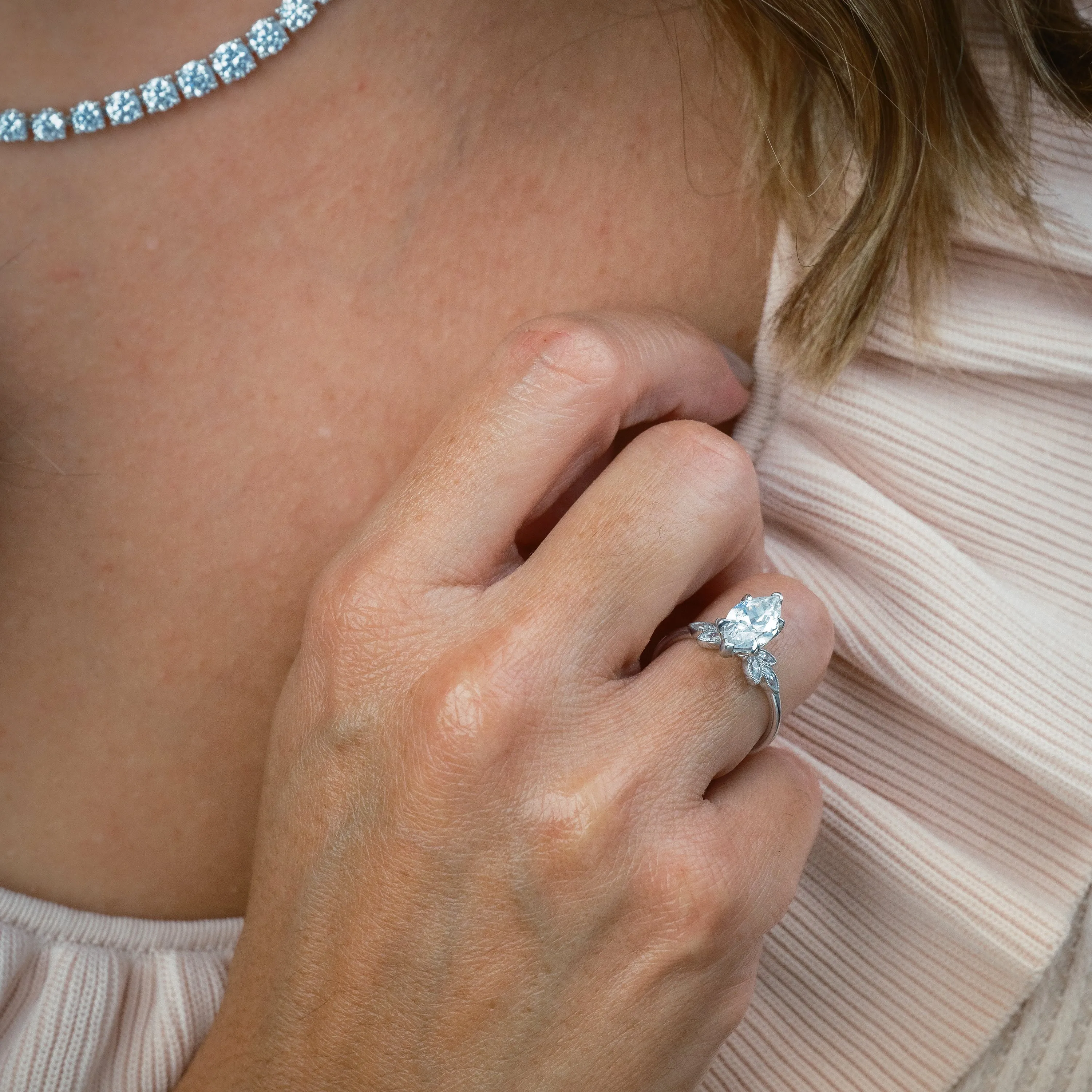 Floral Marquise Boho Diamond Engagement Ring sold by Kirk Kara product image thumbnail 2