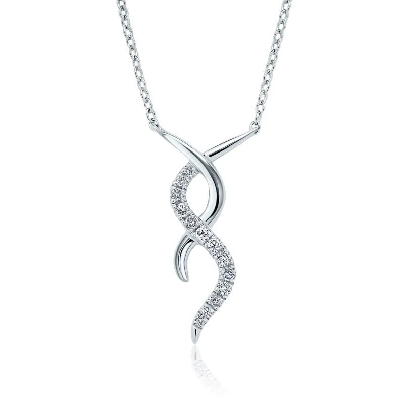 Elegant Diamond Twist Necklace made by Kirk Kara