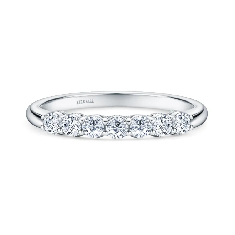 Prong Set Milgrain Round Diamond Wedding Band sold by Kirk Kara