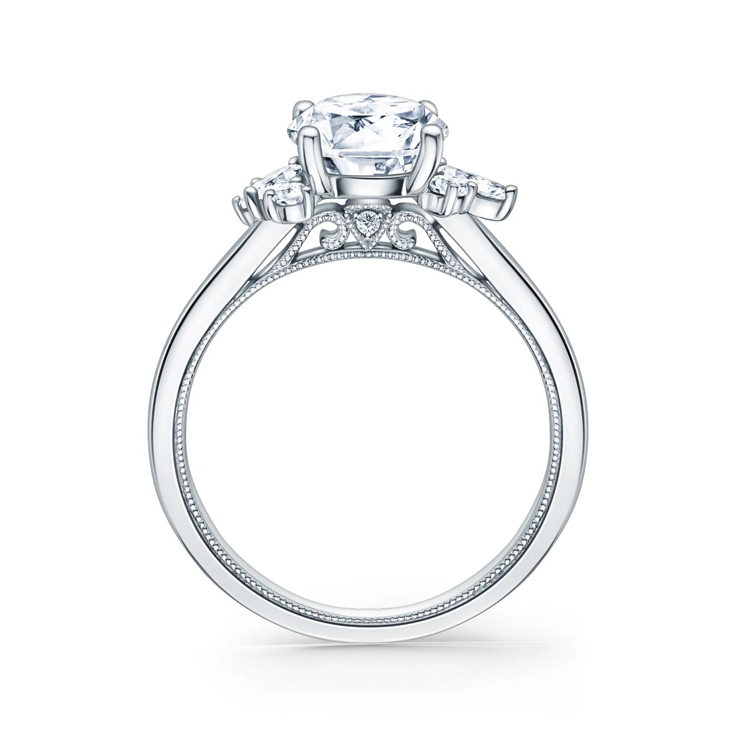 Fancy Cluster Boho Diamond Engagement Ring sold by Kirk Kara product image thumbnail 3