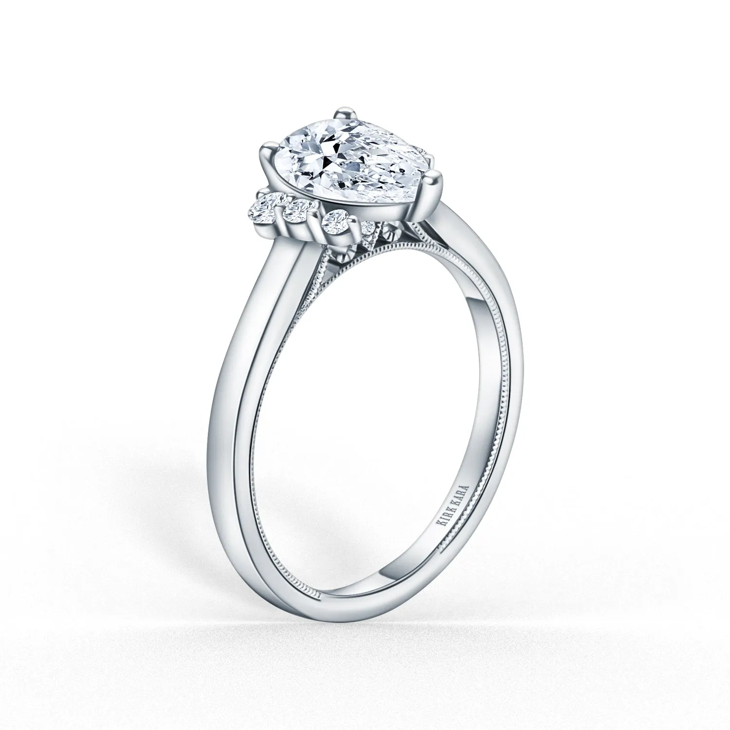 Asymmetrical Cluster Boho Diamond Engagement Ring sold by Kirk Kara product image thumbnail 2