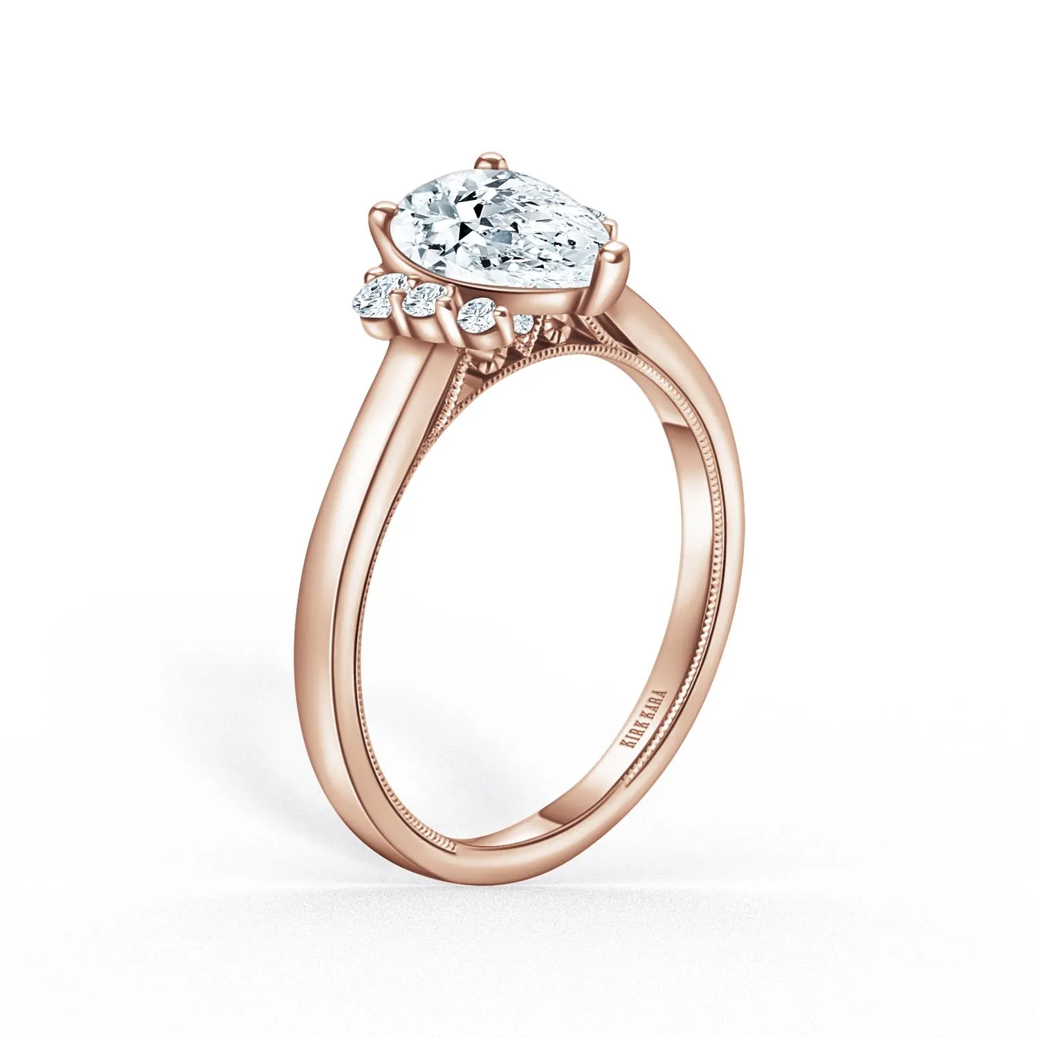 Asymmetrical Cluster Boho Diamond Engagement Ring sold by Kirk Kara product image thumbnail 5