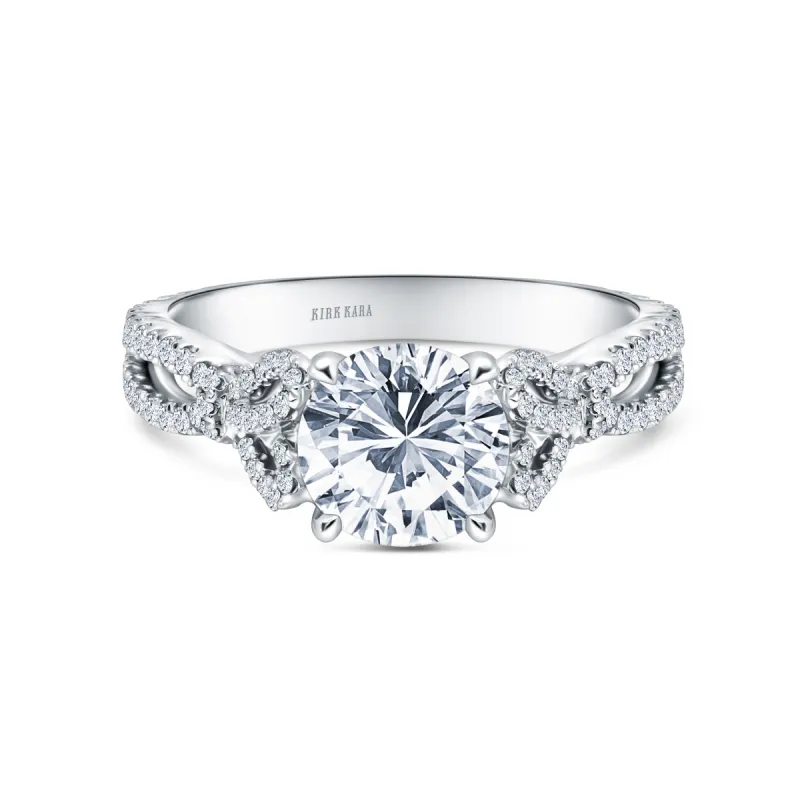 Delicate Bows Diamond Engagement Ring sold by Kirk Kara