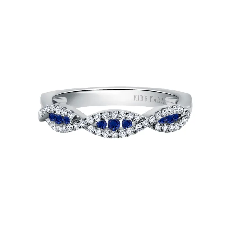 Classic Twist Channel Blue Sapphire Wedding Band sold by Kirk Kara