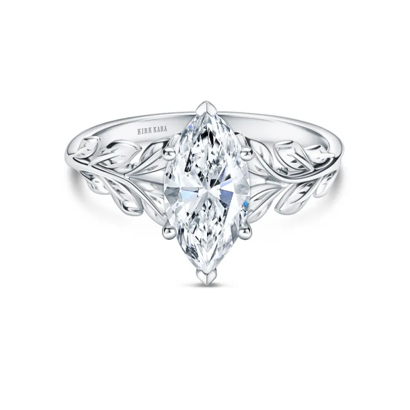 Floral Leaf Inspired Classic Engagement Ring sold by Kirk Kara