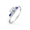 Floral Boho Blue Sapphire Diamond Engagement Ring sold by Kirk Kara