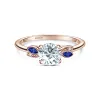 Floral Boho Blue Sapphire Diamond Engagement Ring sold by Kirk Kara