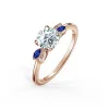 Floral Boho Blue Sapphire Diamond Engagement Ring sold by Kirk Kara