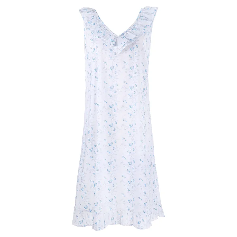 LILY COTTON RUFFLE NIGHTGOWN sold by Lenora