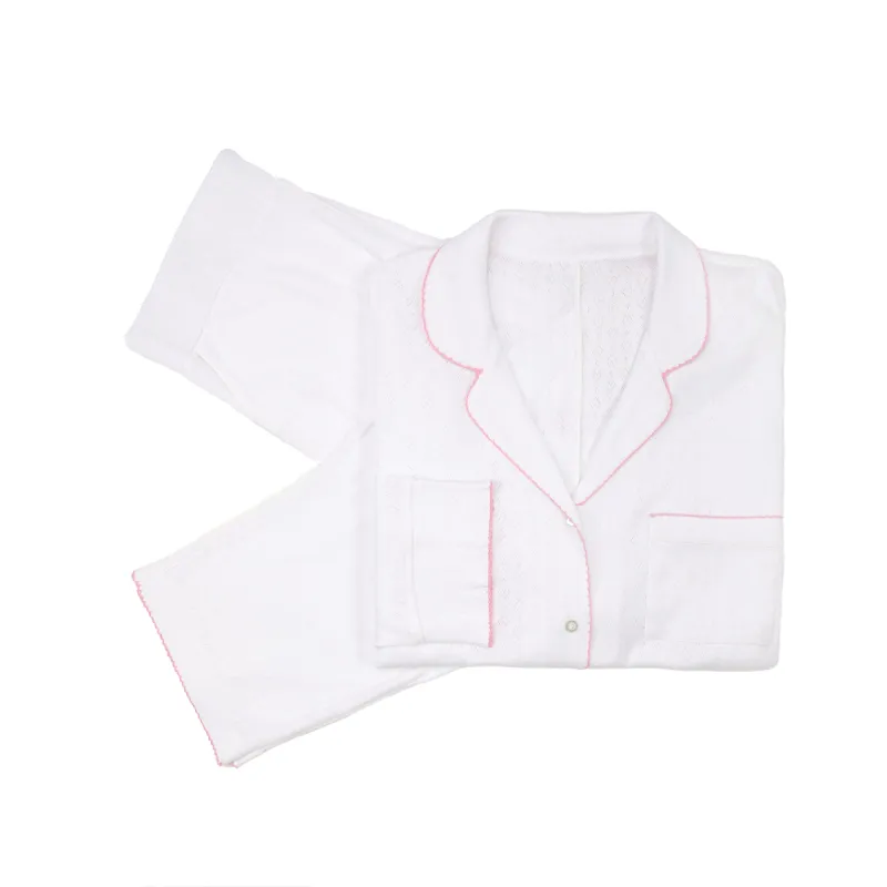 LIZA POINTELLE COTTON LONG PAJAMAS sold by Lenora