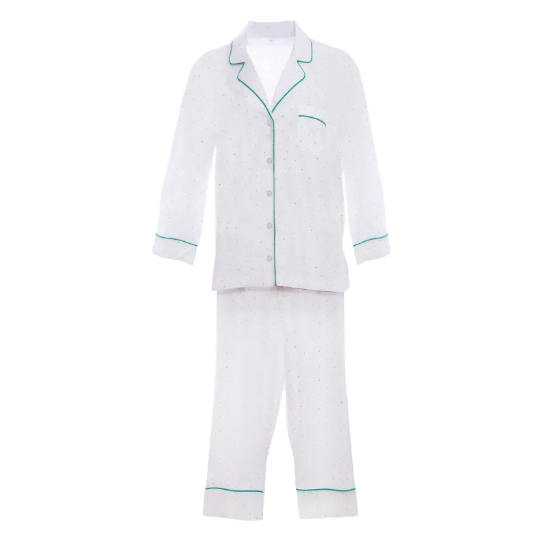 CLASSIC COTTON PAJAMAS IN RED DOT FABRIC sold by Lenora