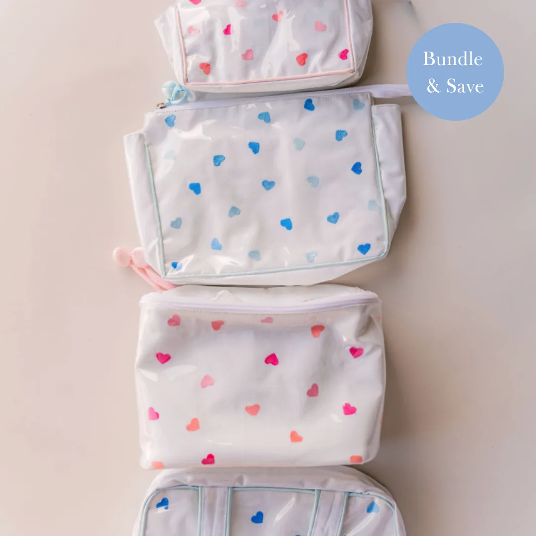 JOSIE HEART TRAIN CASE BUNDLE IN BLUE sold by Lenora product image thumbnail 3