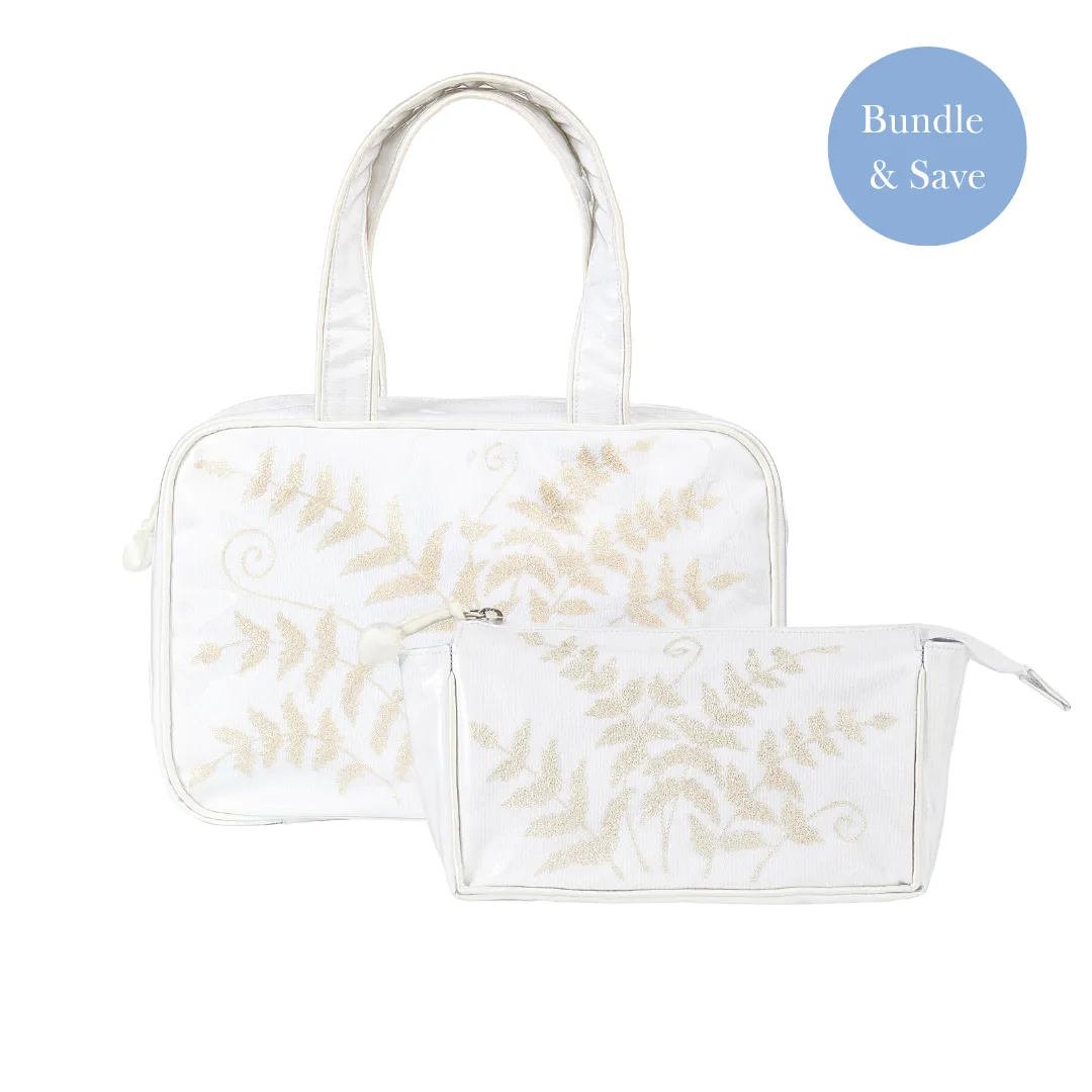 FERN HANGING BAG BUNDLE IN IVORY sold by Lenora