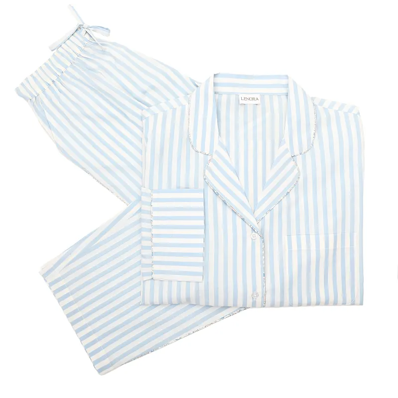 CLASSIC COTTON STRIPED CAPRI PAJAMAS sold by Lenora