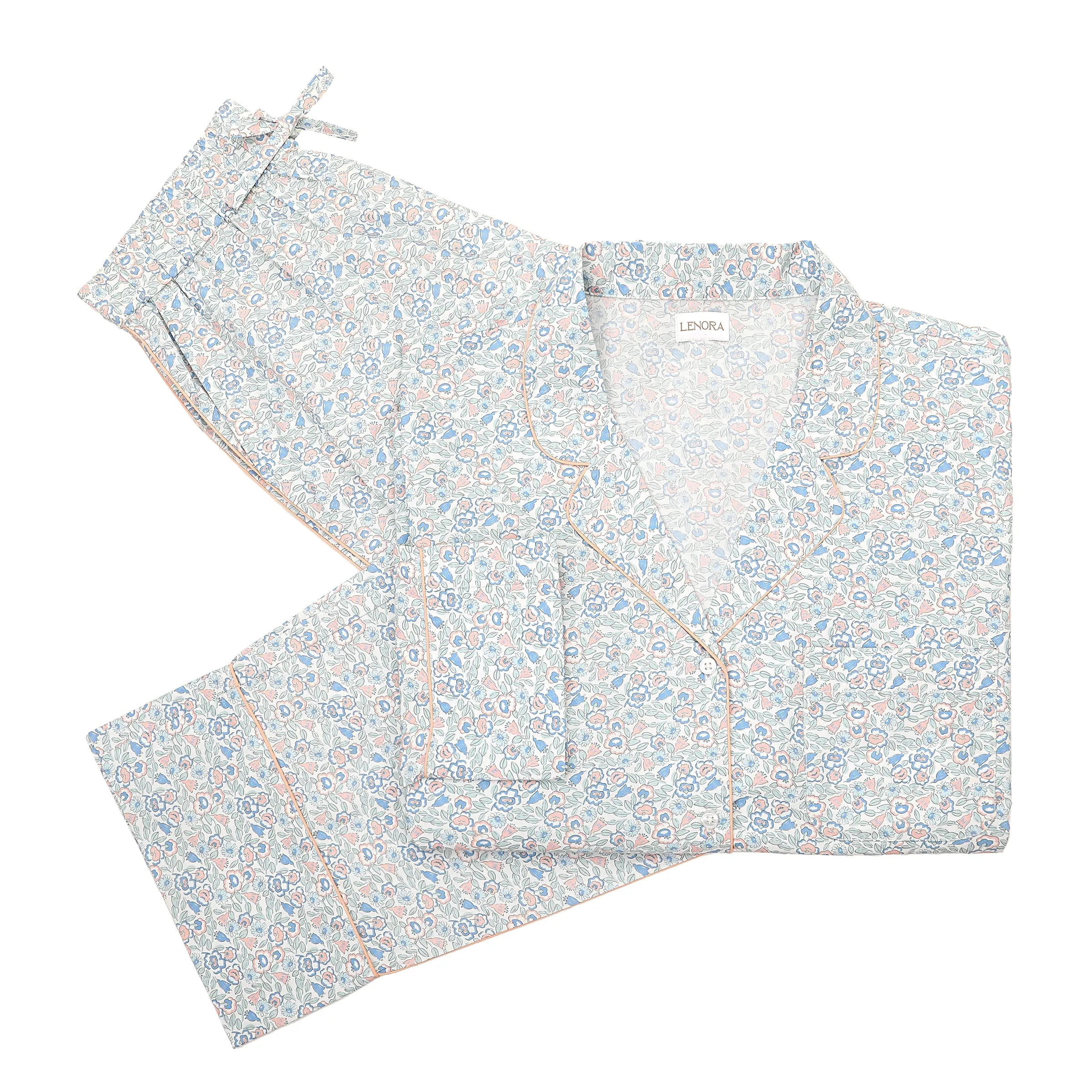 CLASSIC COTTON PAJAMAS IN FRENCH FLORAL sold by Lenora