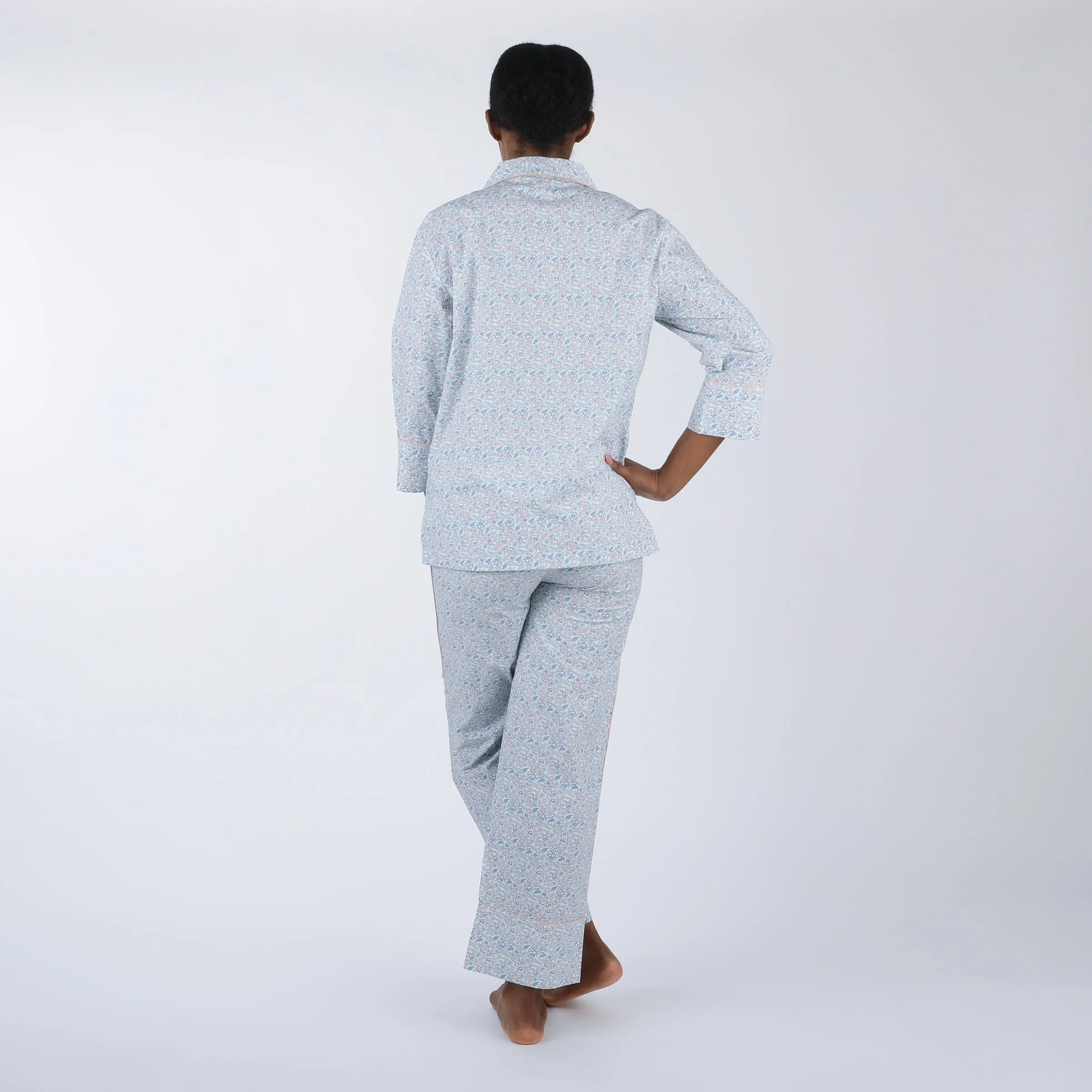 CLASSIC COTTON PAJAMAS IN FRENCH FLORAL sold by Lenora product image thumbnail 2