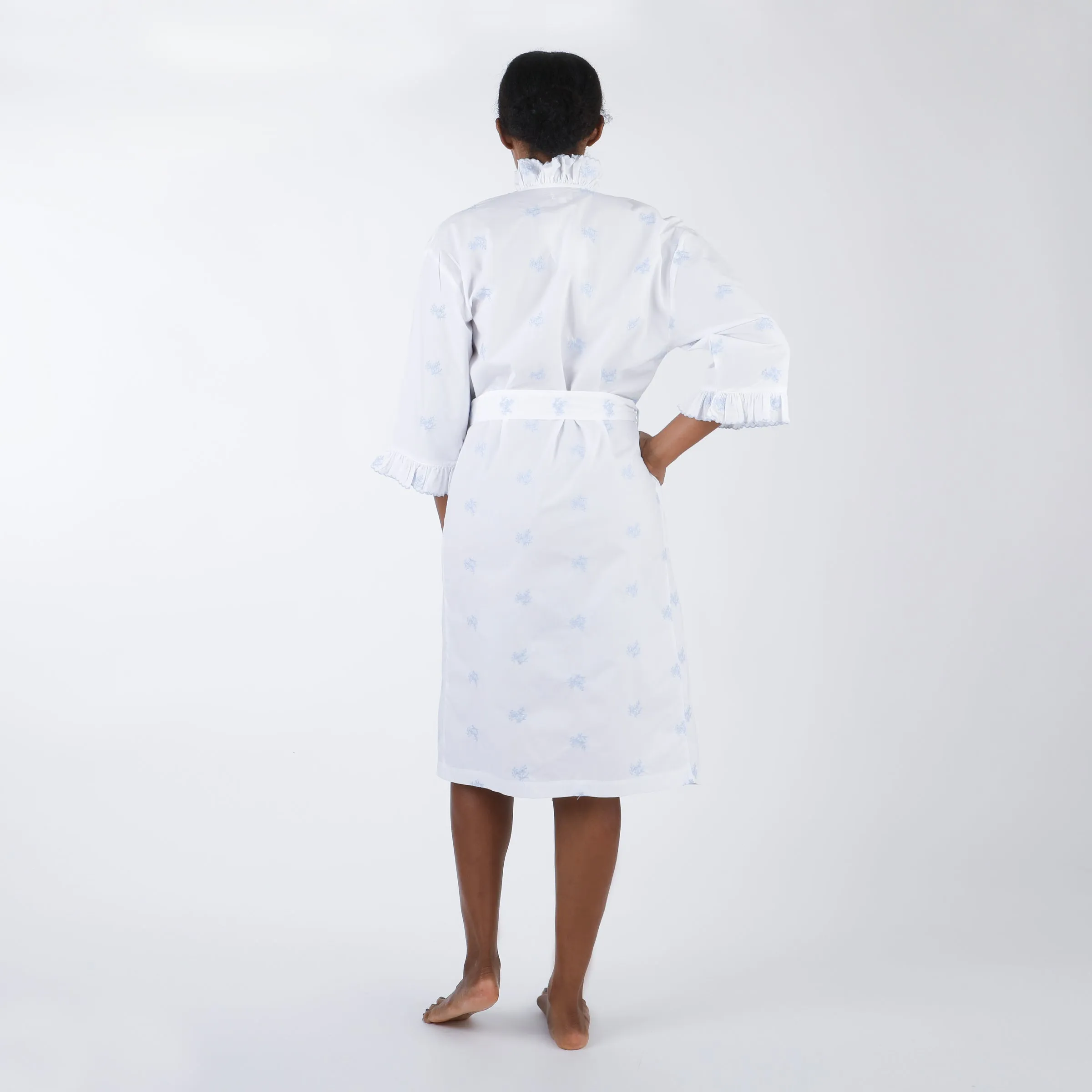 RUFFLE EMBROIDERED ROBE sold by Lenora product image thumbnail 5