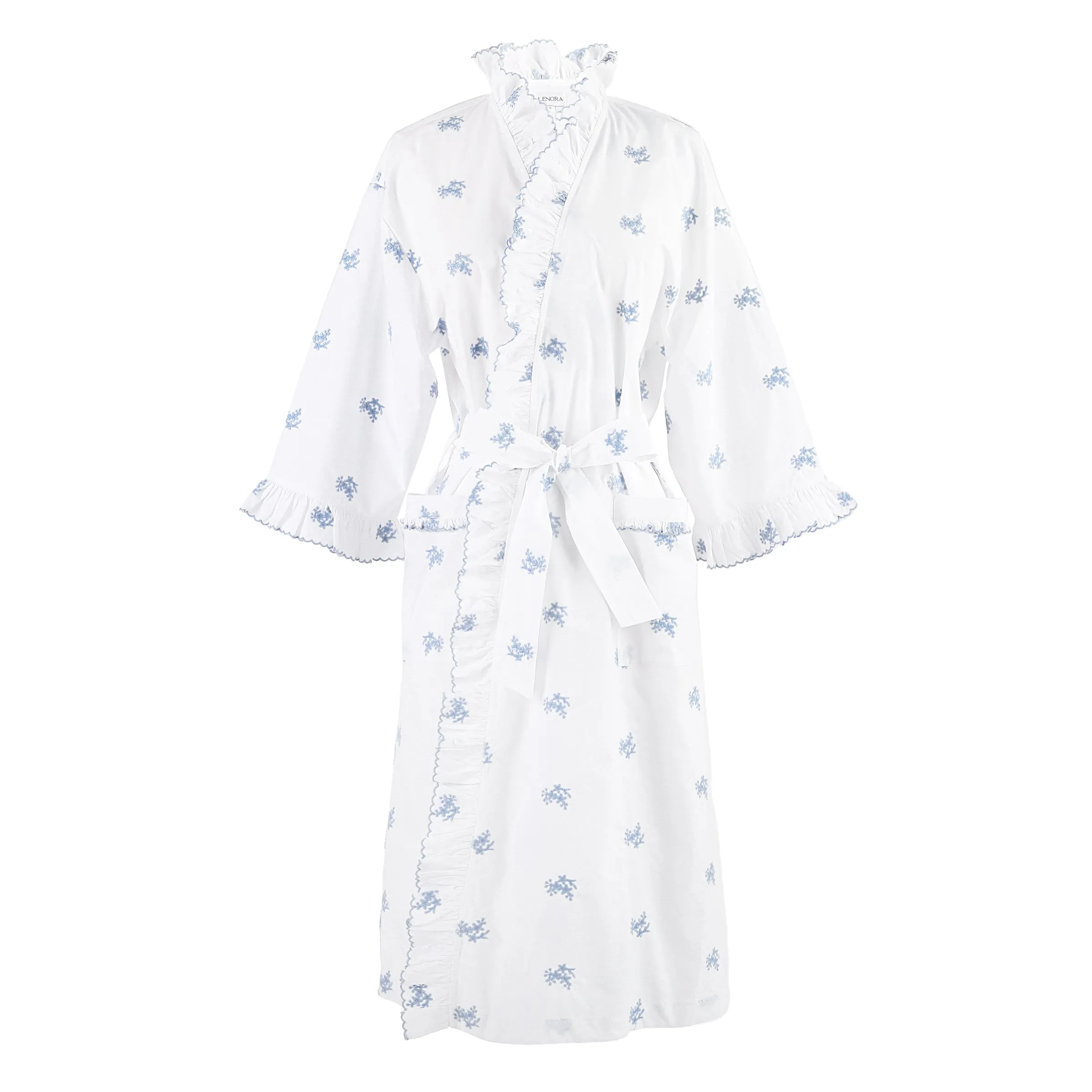 RUFFLE EMBROIDERED ROBE sold by Lenora product image thumbnail 2